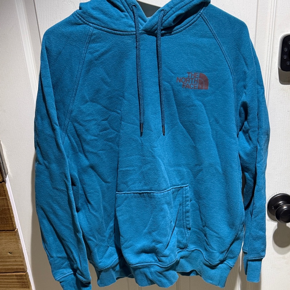 The North Face Women’s Blue/Teal Hoodie Sweater Size L